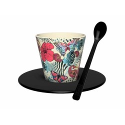 Set de Taza, Cuchara y Plato RPET BUTTERFLY