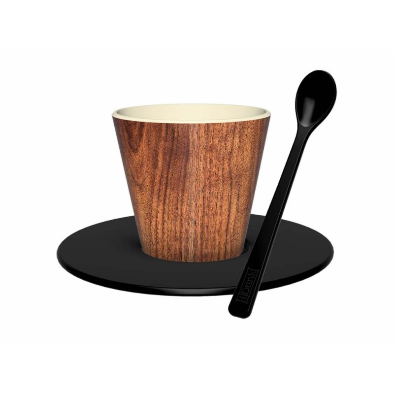 Set de Taza, Cuchara y Plato RPET WOOD Set de Taza, Cuchara y Plato RPET WOOD