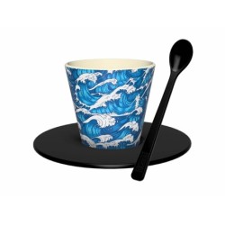Set de Taza, Cuchara y Plato RPET WAVE