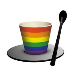 Set de Taza, Cuchara y Plato RPET LOVE IS LOVE