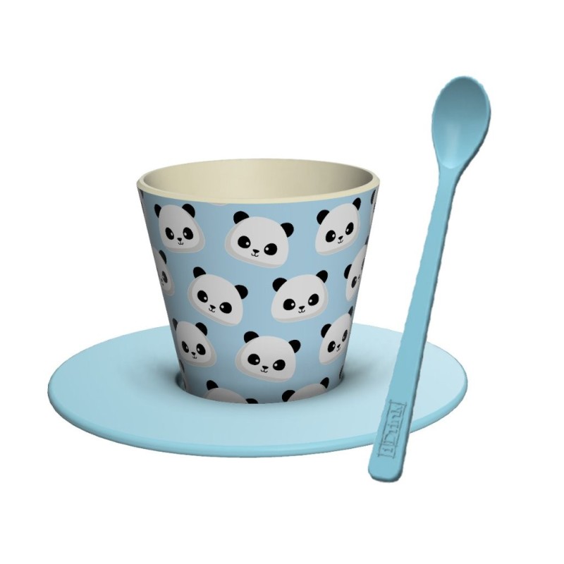 Set de Taza, Cuchara y Plato RPET PANDASTIC Set de Taza, Cuchara y Plato RPET PANDASTIC