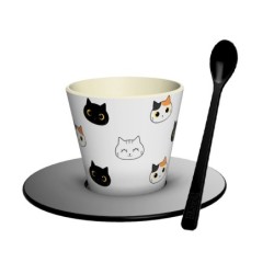Set de Taza, Cuchara y Plato RPET CAT