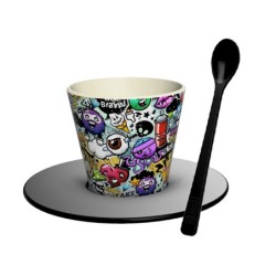 Set de Taza, Cuchara y Plato RPET URBAN