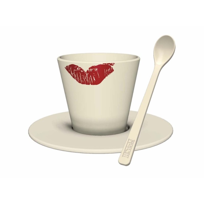 Set de Taza, Cuchara y Plato RPET KISS Set de Taza, Cuchara y Plato RPET KISS