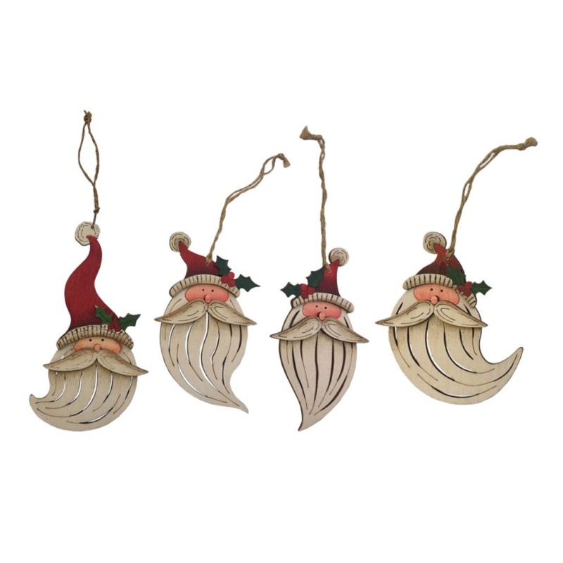 Decoración de Navidad en madera set 96uds Decoración de Navidad en madera set 96uds