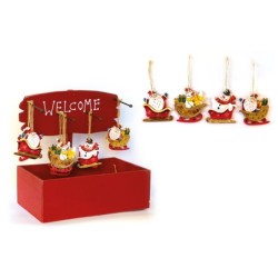 Decoración de Navidad en madera set 96uds