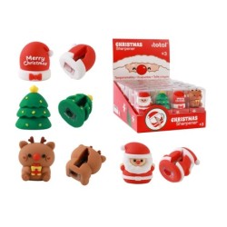 Sacapuntas Navidad - expositor 24 uds