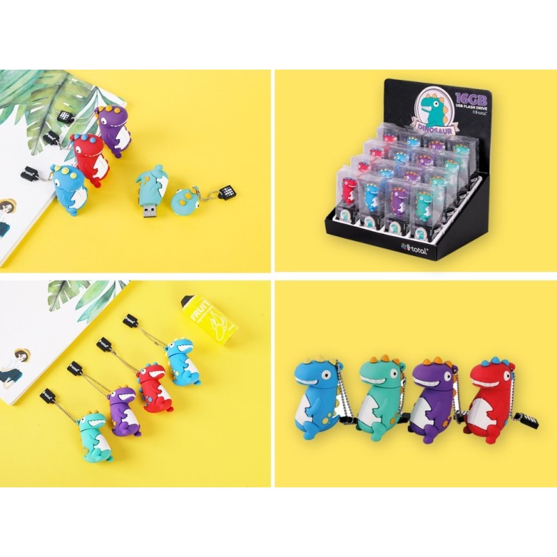 Pendrive 16 GB Dinosaurios - expositor 16 uds Pendrive 16 GB Dinosaurios - expositor 16 uds