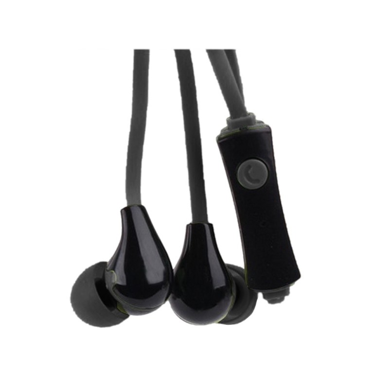 AURICULARES DEPORTE NEGROS CON MICROFONO EN PLASTICO AURICULARES DEPORTE NEGROS CON MICROFONO EN PLASTICO