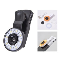 LENTES UNIVERSAL SMARTPHONE CON LUCES,COLOR NEGRO