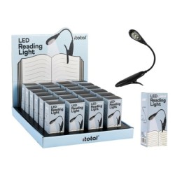 Luz de lectura con clip - expositor 24 uds