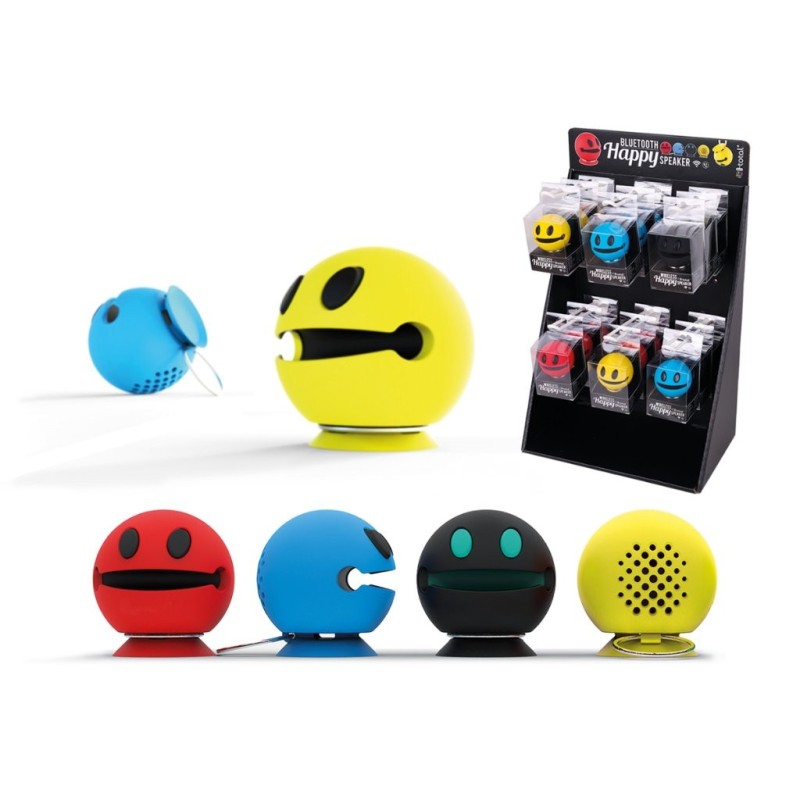 Altavoz Bluetooth Smiley Face - expositor 12 uds Altavoz Bluetooth Smiley Face - expositor 12 uds