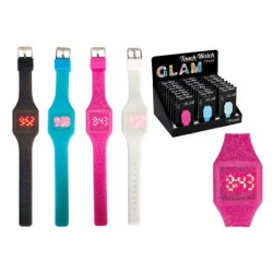 Reloj Táctil Purpurina - expositor 24 uds