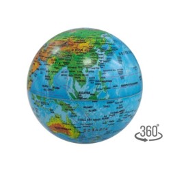 Globo giratorio mapa topográfico