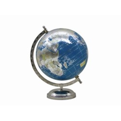 Globo 20 cm azul y plateado