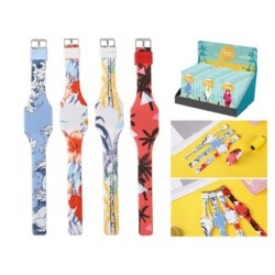 Reloj LED frutas display 24 piezas