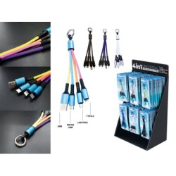 Cable de carga 4 en 1 - expositor 48 uds
