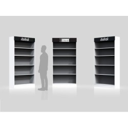 Expositor de suelo de madera