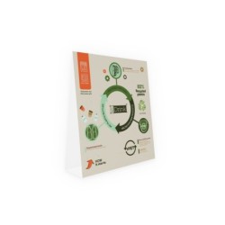 Cartel mostrador para productos RPET