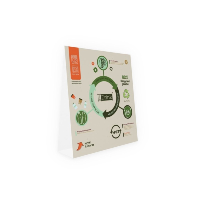 Cartel mostrador para productos RPET Cartel mostrador para productos RPET