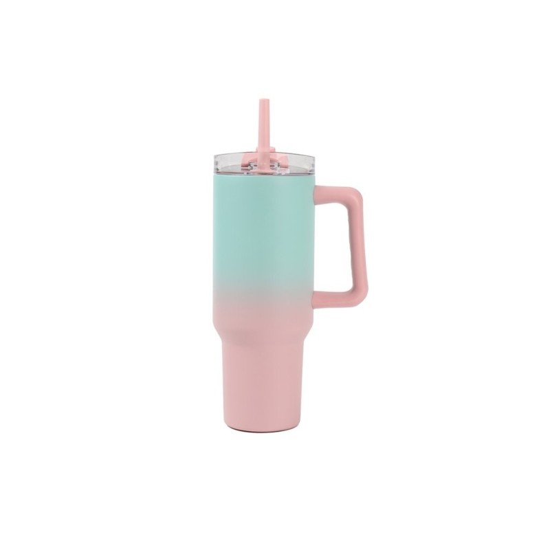 Taza de Viaje 1200 ml sombreada verde azulado/rosa Taza de Viaje 1200 ml sombreada verde azulado/rosa