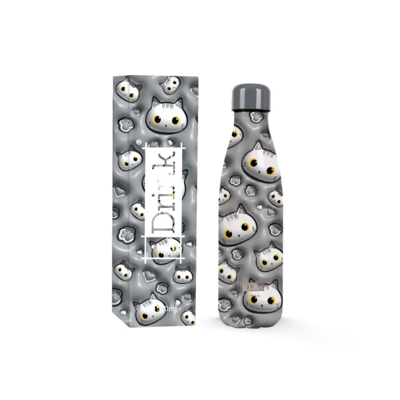 Botella Térmica 500 ml WHITE CAT 3D Botella Térmica 500 ml WHITE CAT 3D