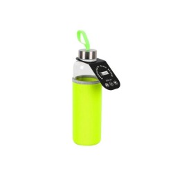 Botella de borosilicato 500 ml con funda amarilla en neopreno Botella de borosilicato 500 ml con funda amarilla en neopreno