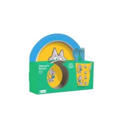 Set RPET Kids con Taza, Cuenco, Plato y Cubiertos C THE CAT