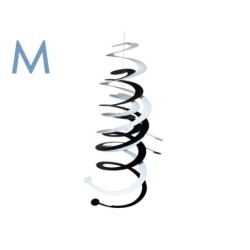 ESPIRALES PARA COLGAR SET 6 PZS MEDIANAS BLANCO YNEGRO