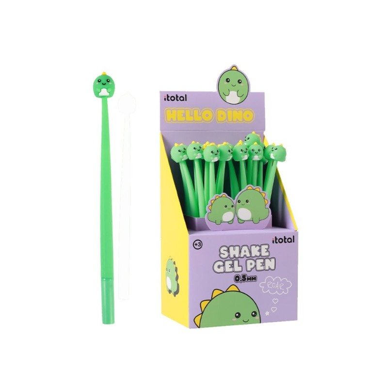 Bolígrafo flexible HELLO DINO - expositor 24 uds Bolígrafo flexible HELLO DINO - expositor 24 uds