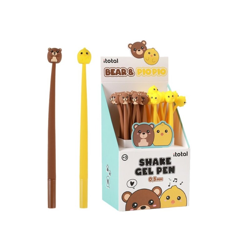 Bolígrafo flexible BEAR & PIO PIO - expositor 24 uds Bolígrafo flexible BEAR & PIO PIO - expositor 24 uds