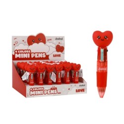 Mini Bolígrafo 4 en 1 FOLLOW YOUR HEART - expositor 36 uds