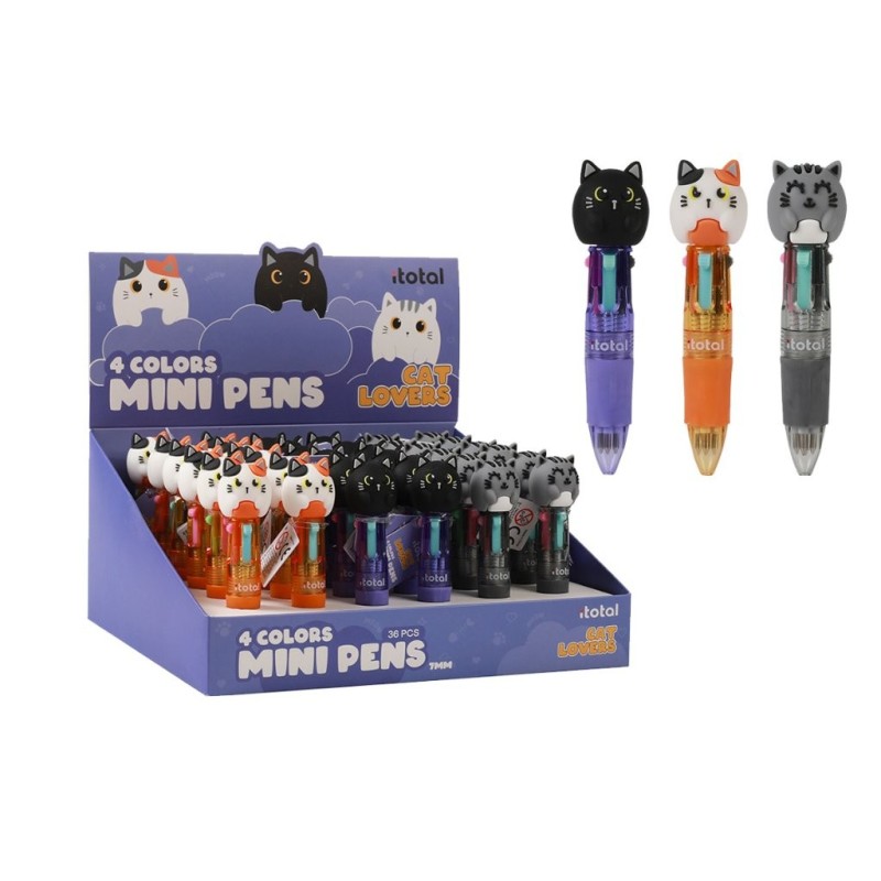 Mini Bolígrafo 4 en 1 CAT - expositor 36 uds Mini Bolígrafo 4 en 1 CAT - expositor 36 uds
