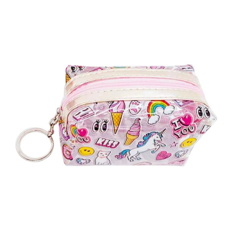 Estuche llavero transparente en PVC Estuche llavero transparente en PVC