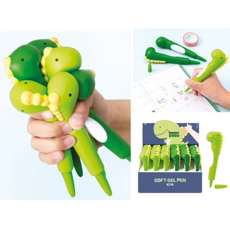 Bolígrafo Squishy Dinosaurio - expositor 36 uds Bolígrafo Squishy Dinosaurio - expositor 36 uds
