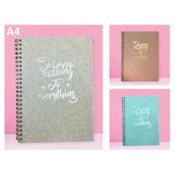 Cuaderno purpurina