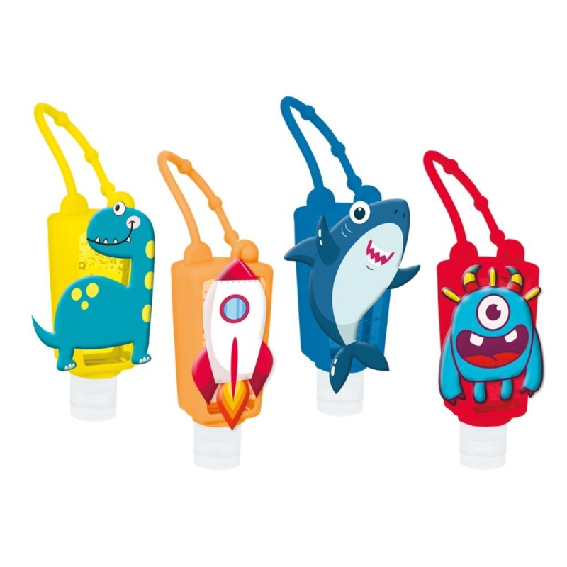 Gel Desinfectante Niño mix 4 design - expositor 24 uds Gel Desinfectante Niño mix 4 design - expositor 24 uds