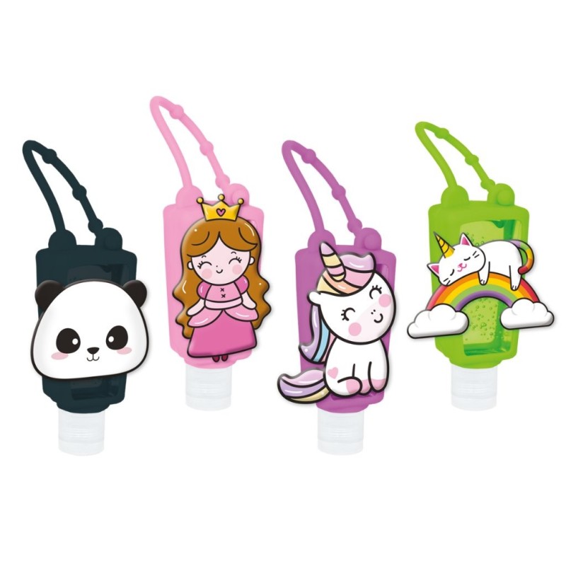 Gel Desinfectante Niña mix 4 design - expositor 24 uds Gel Desinfectante Niña mix 4 design - expositor 24 uds