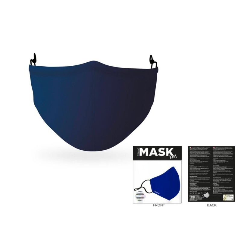Máscara infantil de cobertura de poliéster Azul Máscara infantil de cobertura de poliéster Azul
