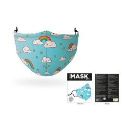 Máscara infantil de cobertura de poliéster Clouds