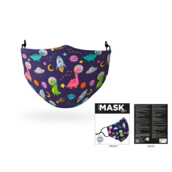 Máscara infantil de cobertura de poliéster Space