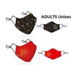 Mascherina copriviso in Poliestere Happy New Year