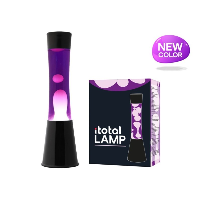 Lámpara de Lava Gravity con Base Negra, Líquido Morado y Cera Blanca Lámpara de Lava Gravity con Base Negra, Líquido Morado y Cera Blanca