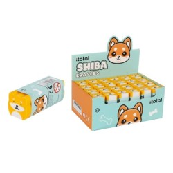 Goma de borrar en forma de perro SHIBA - expositor 24 uds