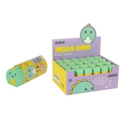 Goma de borrar en forma de dinosaurio HELLO DINO - expositor 24 uds