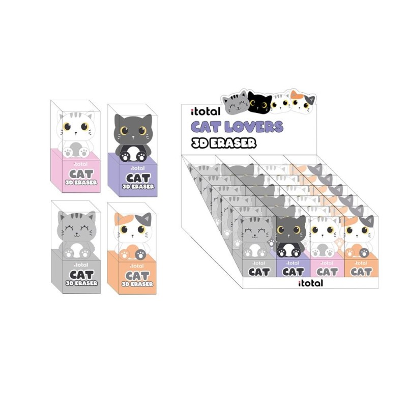 Goma de borrar 3D CAT - expositor 24 uds Goma de borrar 3D CAT - expositor 24 uds