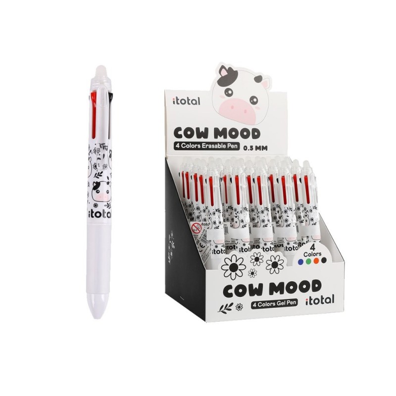 Bolígrafo Borrable 4 en 1 COW - expositor 25 uds Bolígrafo Borrable 4 en 1 COW - expositor 25 uds