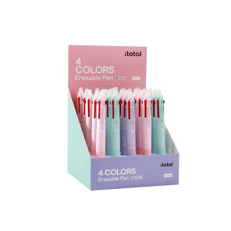Boligrafo Borrable 4 en 1 pastel - expositor 25 uds Boligrafo Borrable 4 en 1 pastel - expositor 25 uds