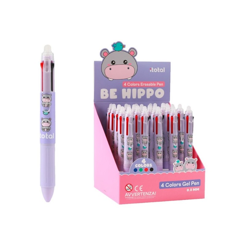 Boligrafo Borrable 4 en 1 HIPPO - expositor 25 uds Boligrafo Borrable 4 en 1 HIPPO - expositor 25 uds