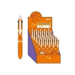 Bolígrafo Borrable 4 en 1 BASKETBALL - expositor 25 uds